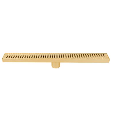 Linear Shower Drain Slot Grid 24" x 2 3 / 4" x 2 3 / 4" Brushed Gold