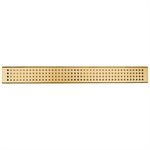Linear Drain Slot Square Grid Small Squares 36in Golden