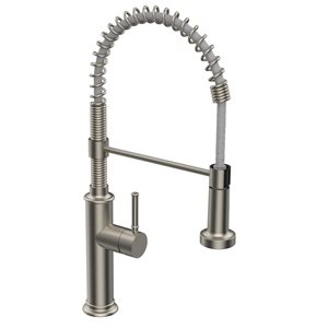 Pull Down Kitchen Faucet With Sprayer 1-Handle Brushed Nickel