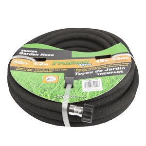 Recycled Rubber Soaker Hose 1 / 2in x 50ft Black