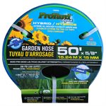 Hybrid Garden Hose 5 / 8inx2.5mmx50ft 200PSI With Aluminum Coupling Blue