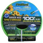 Tuyau D'arrosage Hybride 5 / 8pox2.5mmx100pi 200PSI Avec Raccord En Aluminium Bleu