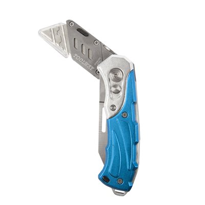 Utility Knife Foldable Locking with Drywall Saw Blue