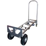 Convertible Aluminum Hand Trolly / 4 Wheel Cart 550LB Capacity