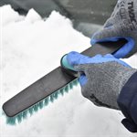 Snow Brush Telescopic Handle with Ice Scraper 54in