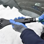 Snow Brush Telescopic Handle with Ice Scraper 54in