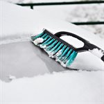 Snow Brush Aluminum Grip Handle with Ice Scraper 24in