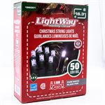 LED String Lights 5MM Conical 50 Pure White 16.3'