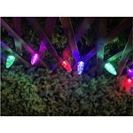 LED String Lights C9 Swirl 30 Jewel Multi 19.3'