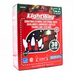 LED String Lights C9 Swirl 30 Red / Pure White 19.3'