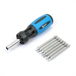 Screwdriver Multi-Bit 7-in-1 With Wall Storage Clip