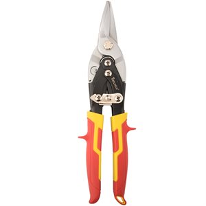 High-Leverage Aviation Tin Snips Straight Cut 10in Cr-Mo