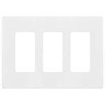 Plaque Decora Sans Vis 3-Gang Blanc