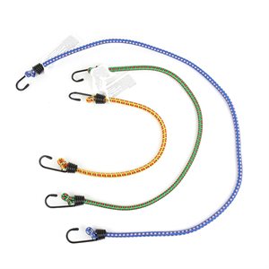 Tie Down Bungee Stretch Cord Solid Color Ast 10Pk