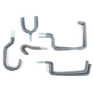 10PC Screw-In Storage Hooks Assorted