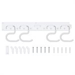 Wall Mount Adjustable Storage Rack 16in White