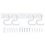 Wall Mount Adjustable Storage Rack 16in White