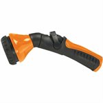 One Touch Hose Nozzle Sprayer Metal Flow Control 2 Pattern Orange