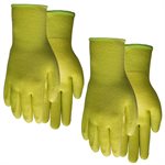 2PK Gloves Garden Ladies Bamboo Liner w / Latex Coated Palm