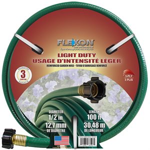 Water Hose Light Duty 1 / 2in x 100ft Green