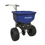 Professional Salt & Icemelt Broadcast Spreader with 14in PU Wheels 100Lb Blue