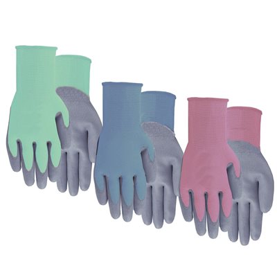 1Pair Gloves Garden Ladies Polyurethane Coated Gripper Size: M