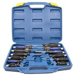 12PC Screwdriver With Go Through Shank & Hex Bolster Set