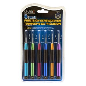 6PC Screwdriver Precision Color Coded set