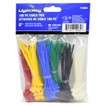 300PK Cable Ties 4in Assorted colors