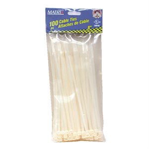 50PQ Attaches de Câble 13-1 / 2po Blanc