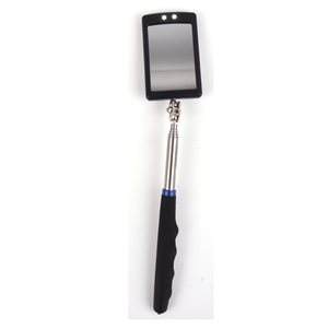 Telescopic Inspection Mirror With LED Rectangular 34in