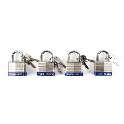 4PC Cadenas Laminé 40mm Clé Identique