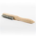 Wire Bristle Hand Brush 4 row Steel Bristles