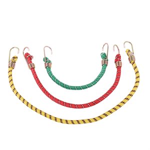 6PK Tie Down Braided Bungee Stretch Cord Assorted