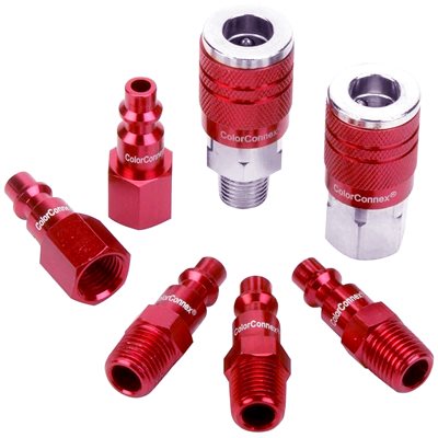 Red Coupler & Plug Kit ¼in 7pc