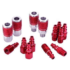 Red Coupler & Plug Kit ¼in 14pc