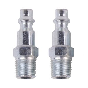 Male Quick Connectors for Air Hose ¼in M NPT x ¼in 2pc