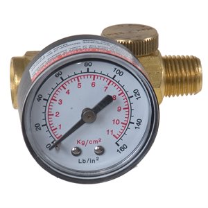Brass Air Pressure Regulator with Gauge