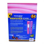 LED 2-In-1 Nightstick Flashlight & Floodlight 4 x AAA Pink