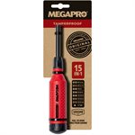 Megapro Screwdriver Tamperproof 15-in-1 Multi-Bit (Carded)