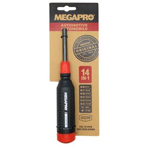 Megapro Screwdriver Automotive 14-in-1 Multi Bit (Carded)