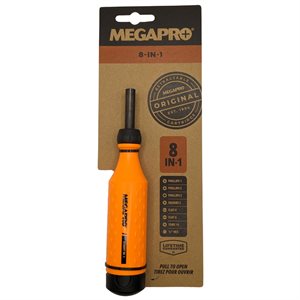 Megapro Screwdriver Original 8-in-1 Multi-Bit OR / BL (Carded)