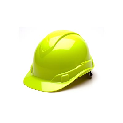 Hardhat RidgeLine; Cap Style 4 Pt Ratchet Suspension Hi Vis Lime