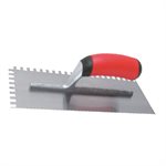 Notched Trowel 11in x 4½in (½in x ½in x ½in Sq Notch) Soft Grip MarshalLown Nt670