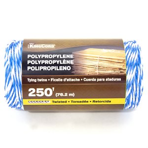 Twisted Poly Tying Twine 250' 2Ply Blue / White