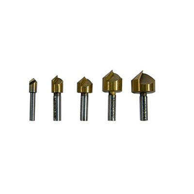 Drill Bits Wood Countersink Titanium Coated 5PC Set