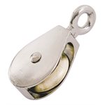 Single Rope Pulley Fixed Eye 1in Zinc