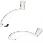 2PK Fold-Down-Handle Window Cranks White