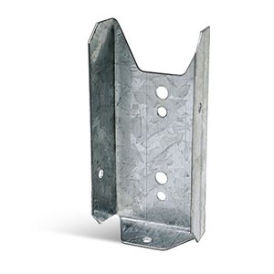 100Pk ZMAX Fence Rail Bracket Flat 20ga.2in x 4in