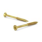 Screw Deck Yellow Plated N°8 x 3 ½in 100 / Pk